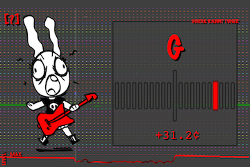 Screenshot of Guitar Rabbit Tuner on the iPhone 4S